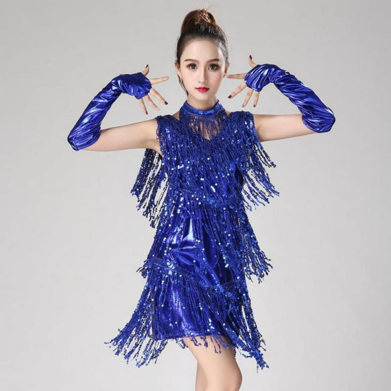 Hot Sale Party fashion Latin CHACHA Dance Dress with Sequins & Fringes Costumes Hot Sale Party fashion Latin CHACHA Dance Dress with Sequins & Fringes Costumes